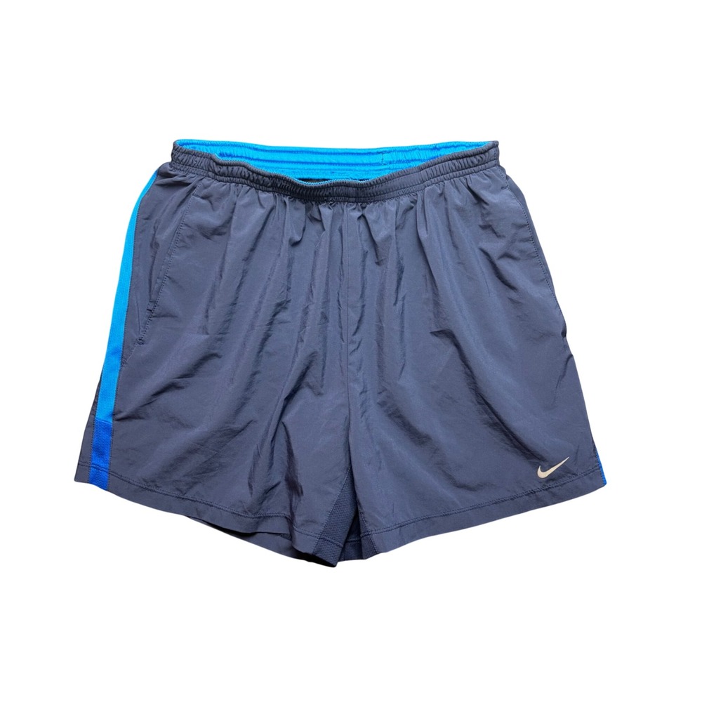 Nike Running Shorts Mens Navy Blue Dri-FIT 5 Inch Inseam Pockets Athletic Gym